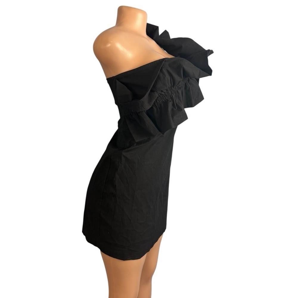 TCEC Black One-Shoulder Ruffle Dress - Picture 8 of 10